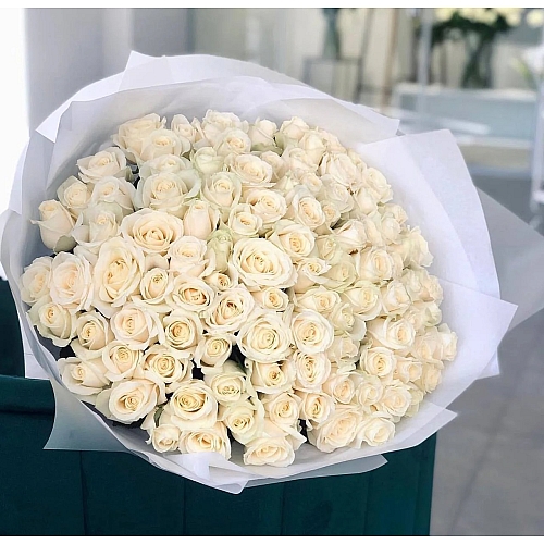 White Roses Bouquet "Playablanca"